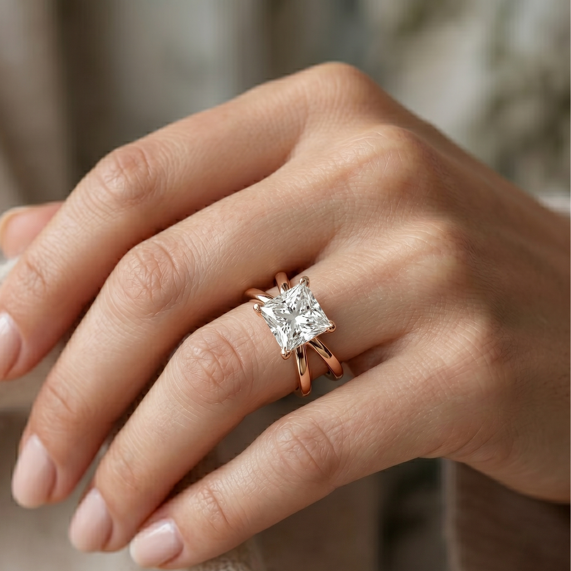 Criss-Cross Ring - Princess 1.5ct