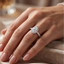 Pear Halo Ring - 1.5ct