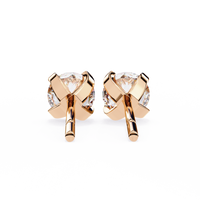 2.5 cts Round studs - 4 prong setting