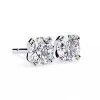 2.5 cts Round studs - 4 prong setting