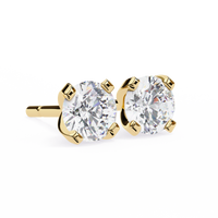 2.5 cts Round studs - 4 prong setting