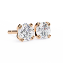 2.5 cts Round studs - 4 prong setting