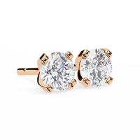 2.5 cts Round studs - 4 prong setting