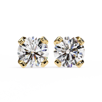 2.5 cts Round studs - 4 prong setting
