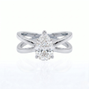 Criss-Cross Ring - Pear 1ct