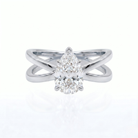 Criss-Cross Ring - Pear 1ct