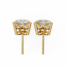 2.5 ct Heart studs - 4 prong setting