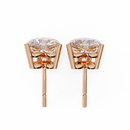 2.5 ct Heart studs - 4 prong setting