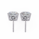 2.5 ct Heart studs - 4 prong setting