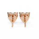 2.5 ct Heart studs - 4 prong setting
