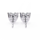 2.5 ct Heart studs - 4 prong setting