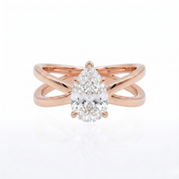 Criss-Cross Ring - Pear 1ct