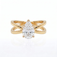 Criss-Cross Ring - Pear 1ct