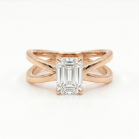Criss-Cross Ring - Emerald 2ct