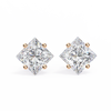 2.5 ct Princess studs - Basket setting