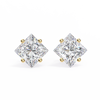 2.5 ct Princess studs - Basket setting