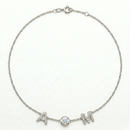 Dual Initial Diamond Bezel Necklace