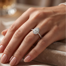 Pear Halo Ring - 1ct