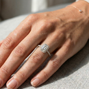 Emerald Halo Ring - 1ct