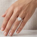 Heart Halo Ring - 1ct