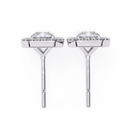 Radiant Halo Stud Earrings