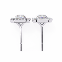 Radiant Halo Stud Earrings