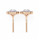 Radiant Halo Stud Earrings