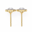 Radiant Halo Stud Earrings
