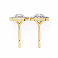 Radiant Halo Stud Earrings