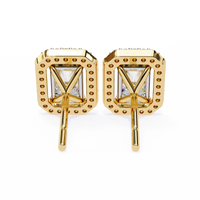 Radiant Halo Stud Earrings