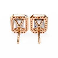 Radiant Halo Stud Earrings