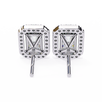 Radiant Halo Stud Earrings