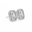 Radiant Halo Stud Earrings
