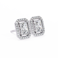 Radiant Halo Stud Earrings