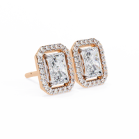 Radiant Halo Stud Earrings