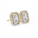 Radiant Halo Stud Earrings