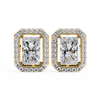Radiant Halo Stud Earrings