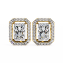 Radiant Halo Stud Earrings