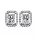 Radiant Halo Stud Earrings
