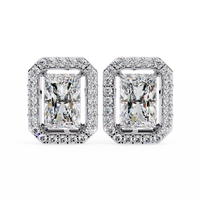 Radiant Halo Stud Earrings