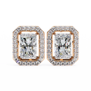 Radiant Halo Stud Earrings