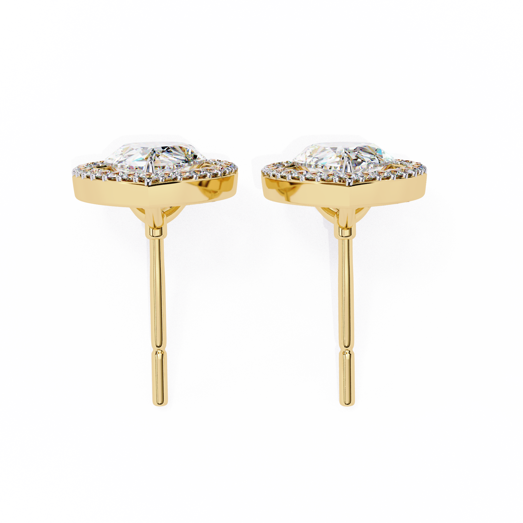 Teardrop Halo Earrings