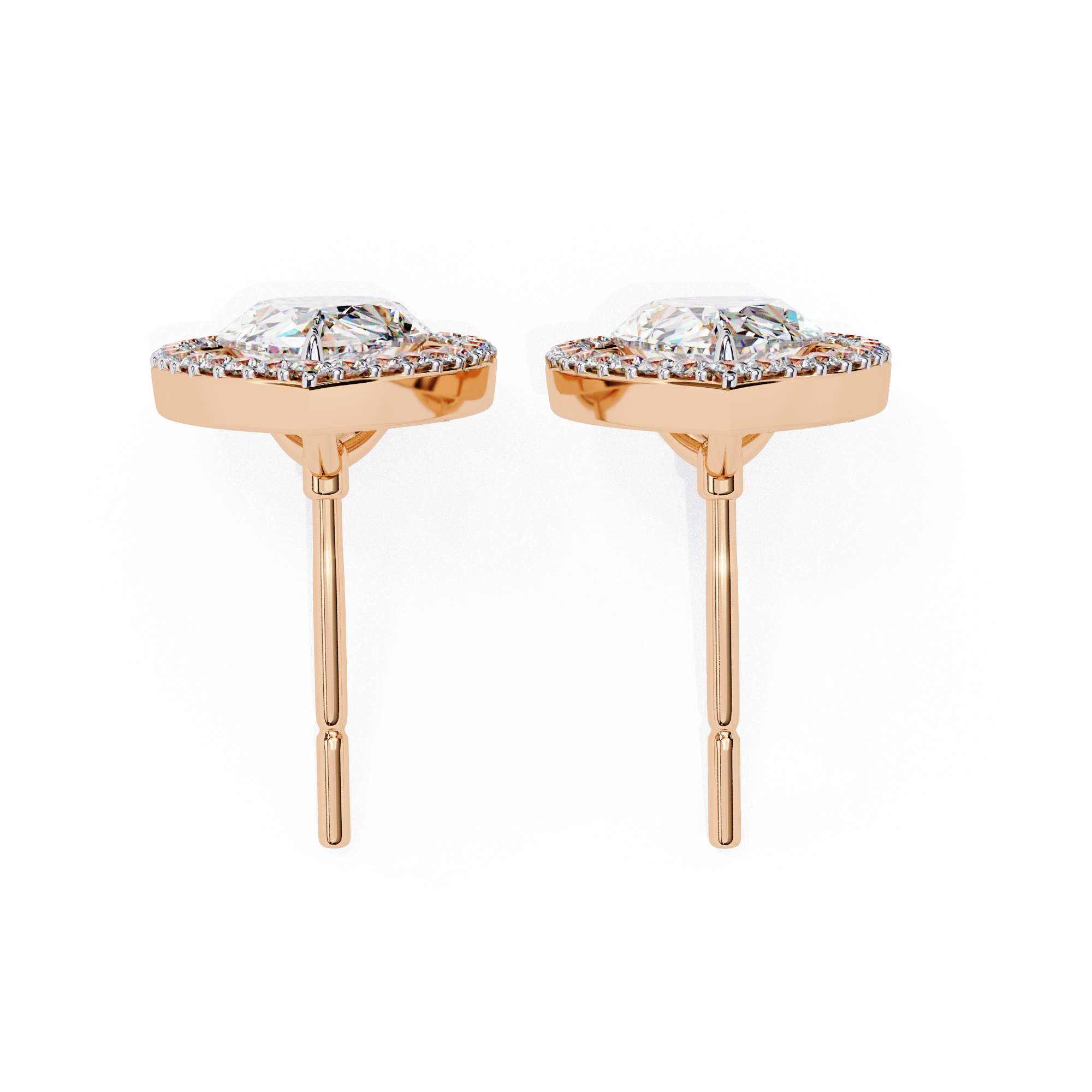 Teardrop Halo Earrings