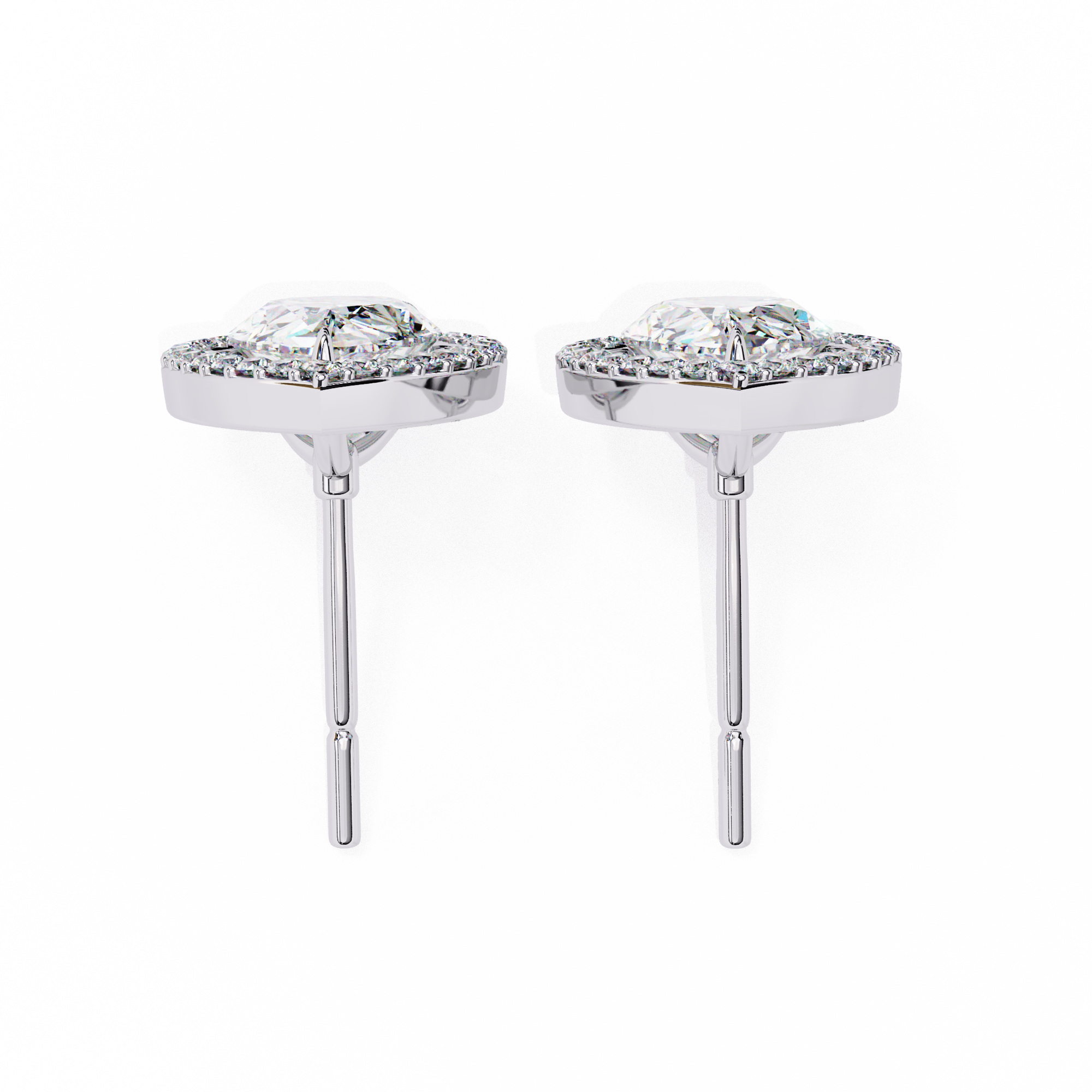 Teardrop Halo Earrings