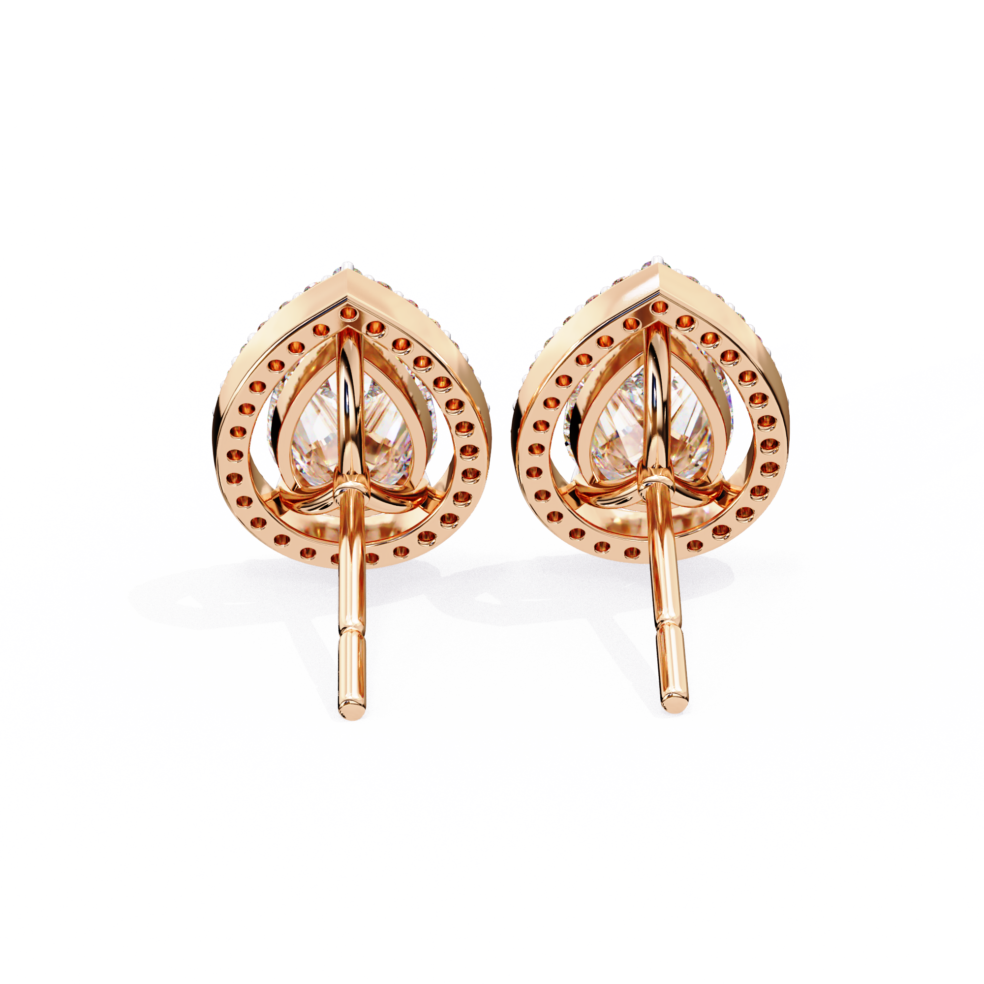 Teardrop Halo Earrings
