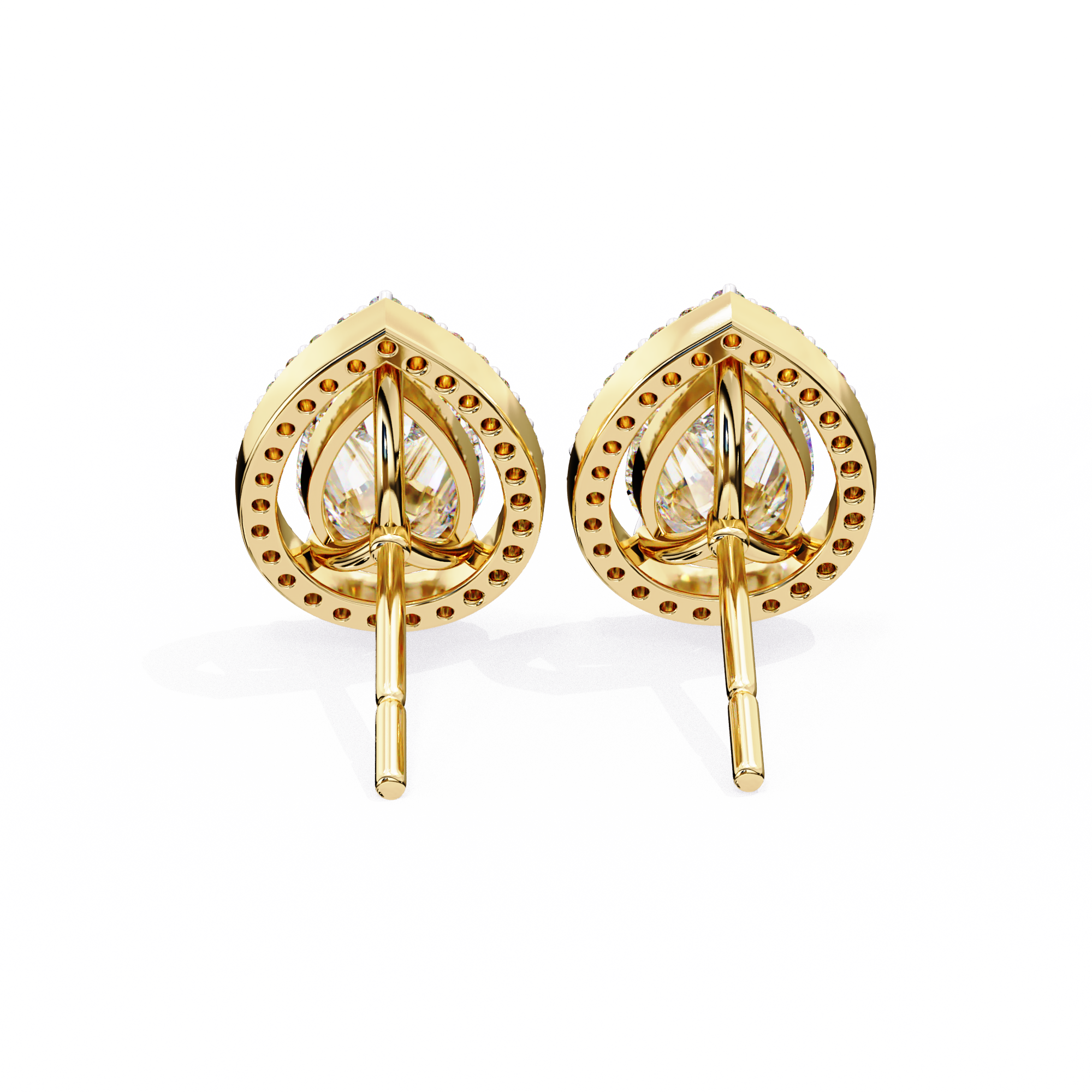 Teardrop Halo Earrings