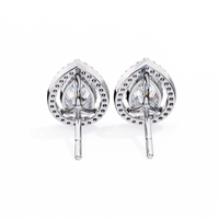 Teardrop Halo Earrings