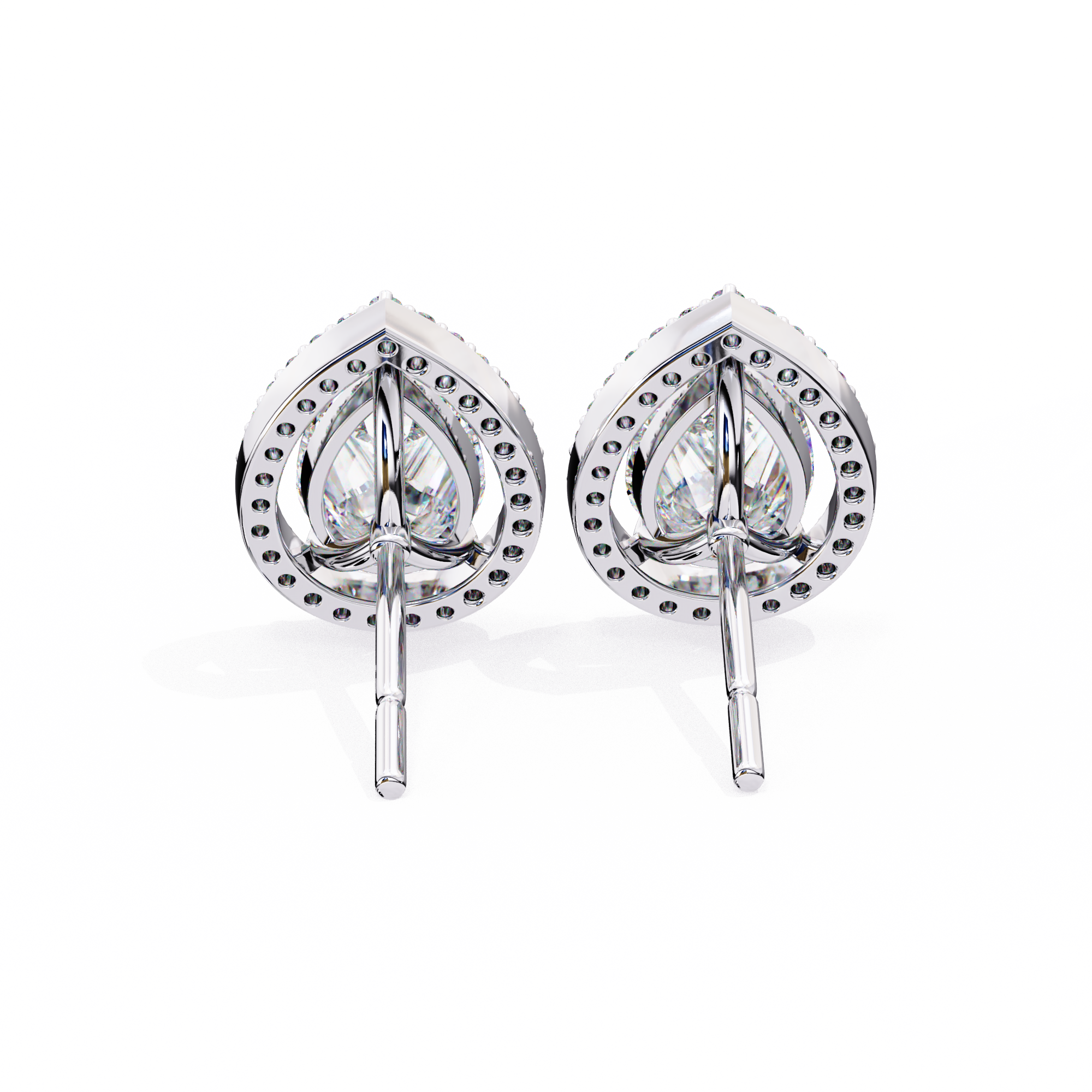 Teardrop Halo Earrings