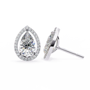 Teardrop Halo Earrings
