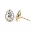 Teardrop Halo Earrings